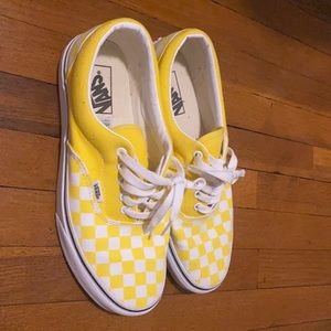 Yellow Checkered Vans 🌻